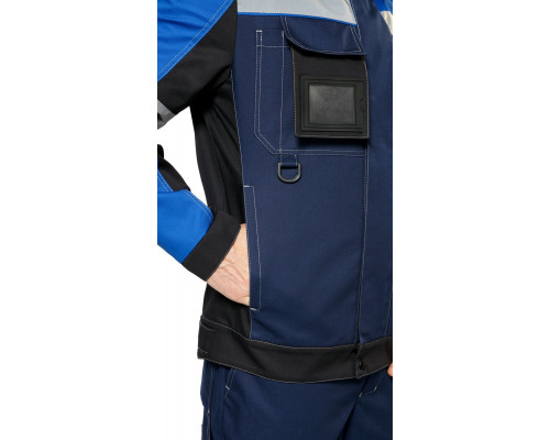 Куртка мужская рабочая летняя для ИТР "Виват" NEW сине-черно-васильковая