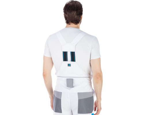 Полукомбинезон мужской рабочий летний "Старт" белый с серым